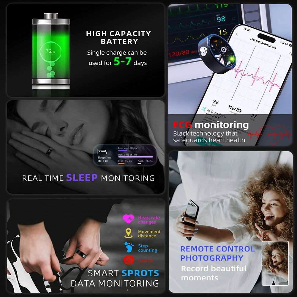 SISMEE Smart Ring – Sleep Tracker, Heart Rate & HRV Monitor | No Subscription