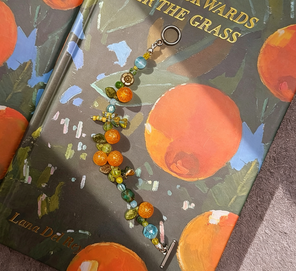 Sun-Kissed Citrus Inspired Beaded Bracelet | Summer Fruit Handmade Jewelry