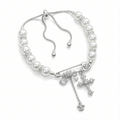 IRIS | Cross Pearl Bracelet