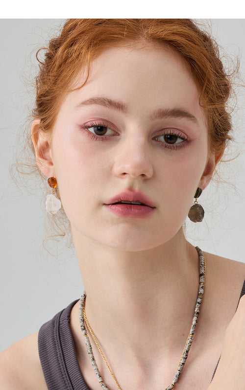 AURELIA｜Earth Inspired Crystal Drop Earrings