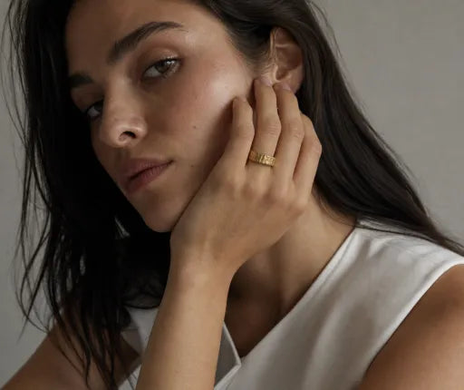 Liora ｜S925 Silver Crinkled Foil Hammered Open Ring