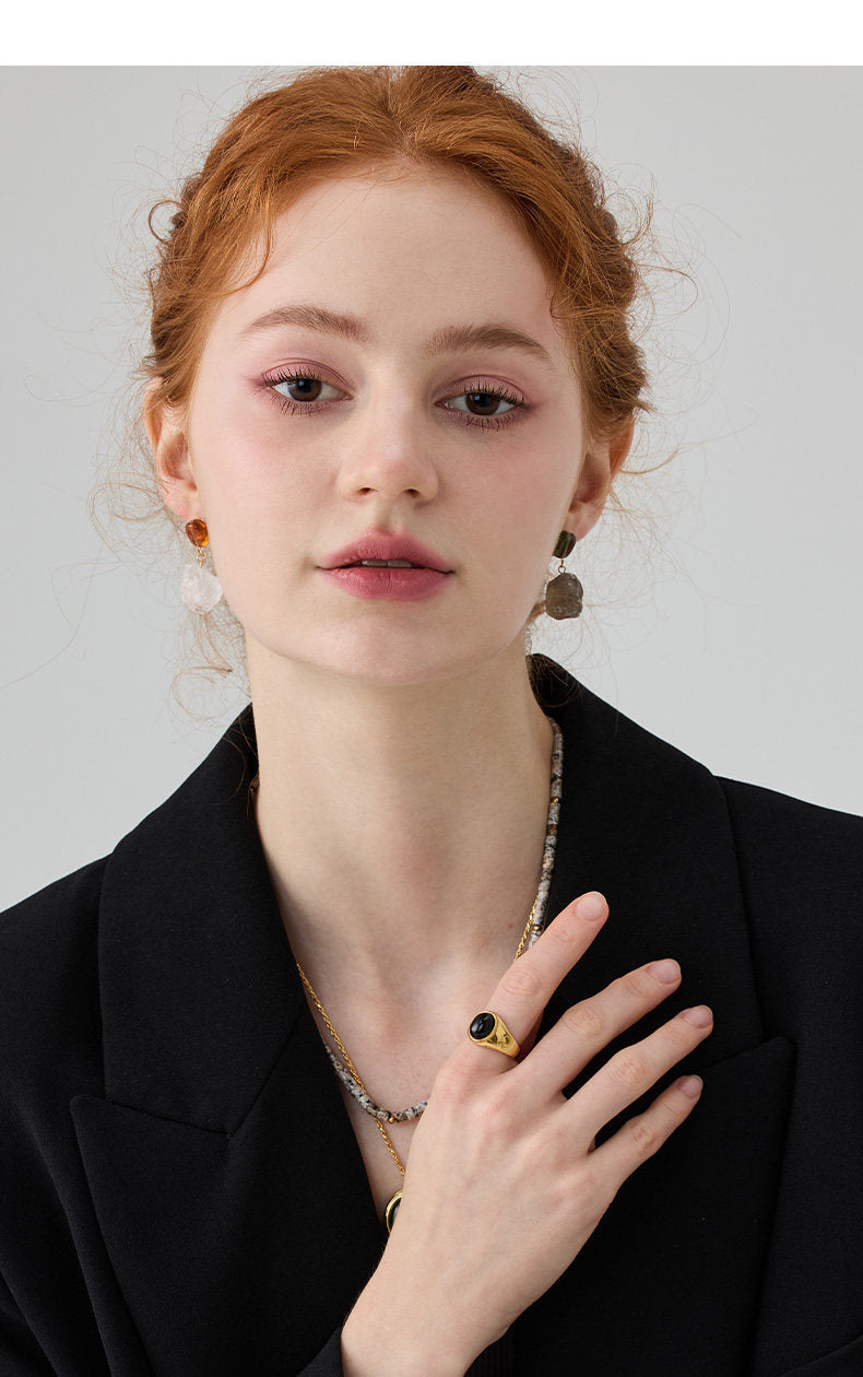 AURELIA｜Earth Inspired Crystal Drop Earrings