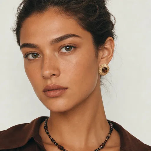 Elowen｜Sunburst Pearl Stud Earrings