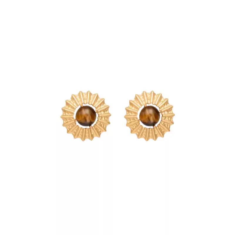 Elowen｜Sunburst Pearl Stud Earrings