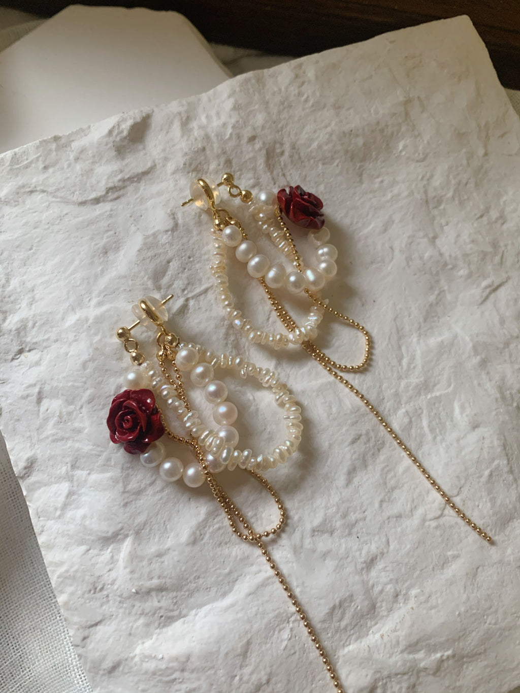 La Vie en Rose | Baroque Pearl Drop Earrings