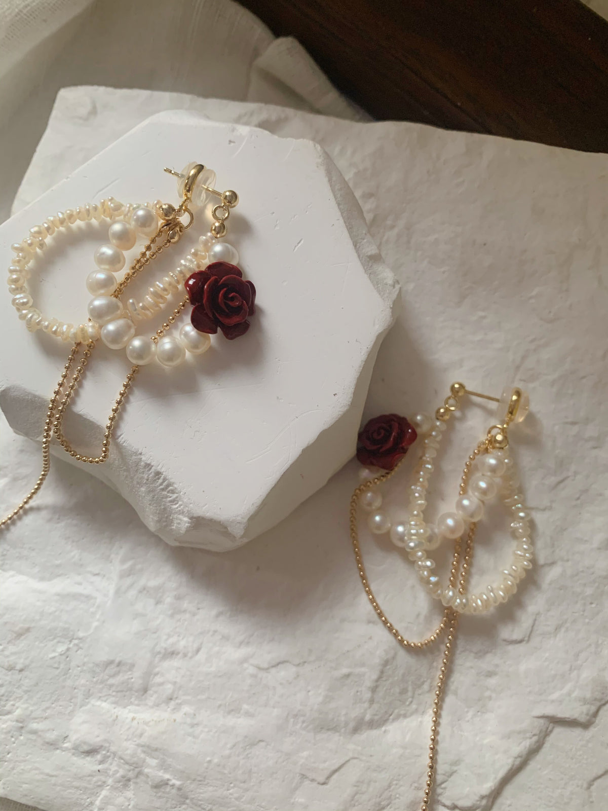 La Vie en Rose | Baroque Pearl Drop Earrings