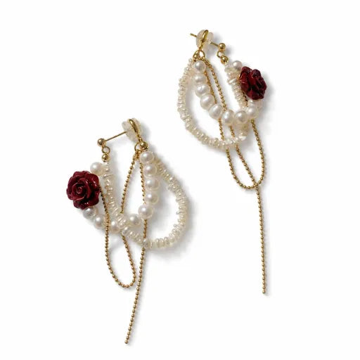 La Vie en Rose | Baroque Pearl Drop Earrings