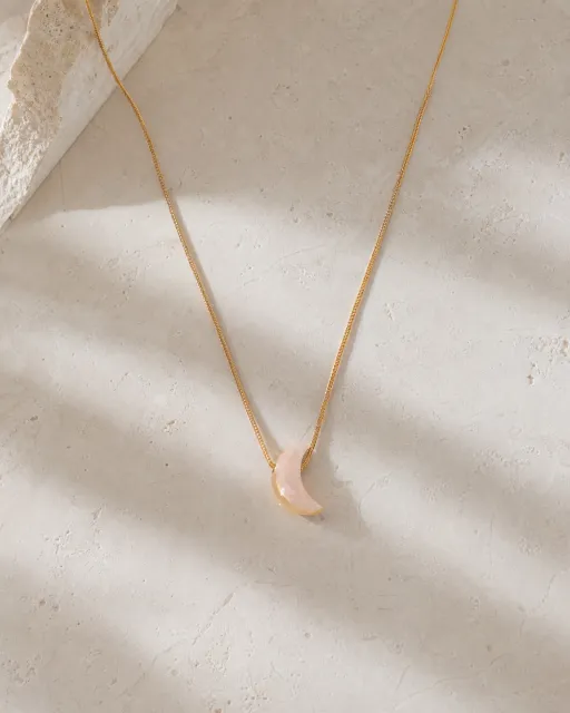 Maren｜ Crescent Moon Enamel Necklace