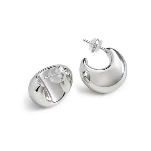 LIRA | Dome C‑Shape Huggie Earrings