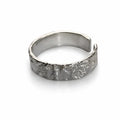 Liora ｜S925 Silver Crinkled Foil Hammered Open Ring