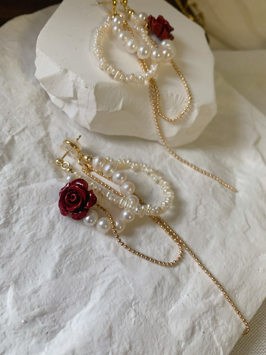 La Vie en Rose | Baroque Pearl Drop Earrings